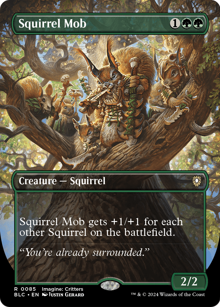 Squirrel Mob (Borderless) (BLC-085) [Bloomburrow Commander] Foil