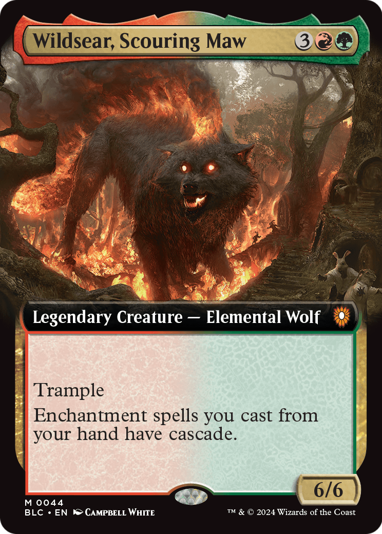 Wildsear, Scouring Maw (Extended Art) (BLC-044) [Bloomburrow Commander] Foil