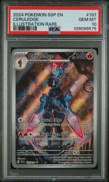 Ceruledge Illustration Rare 2024 Surging Sparks PSA 10