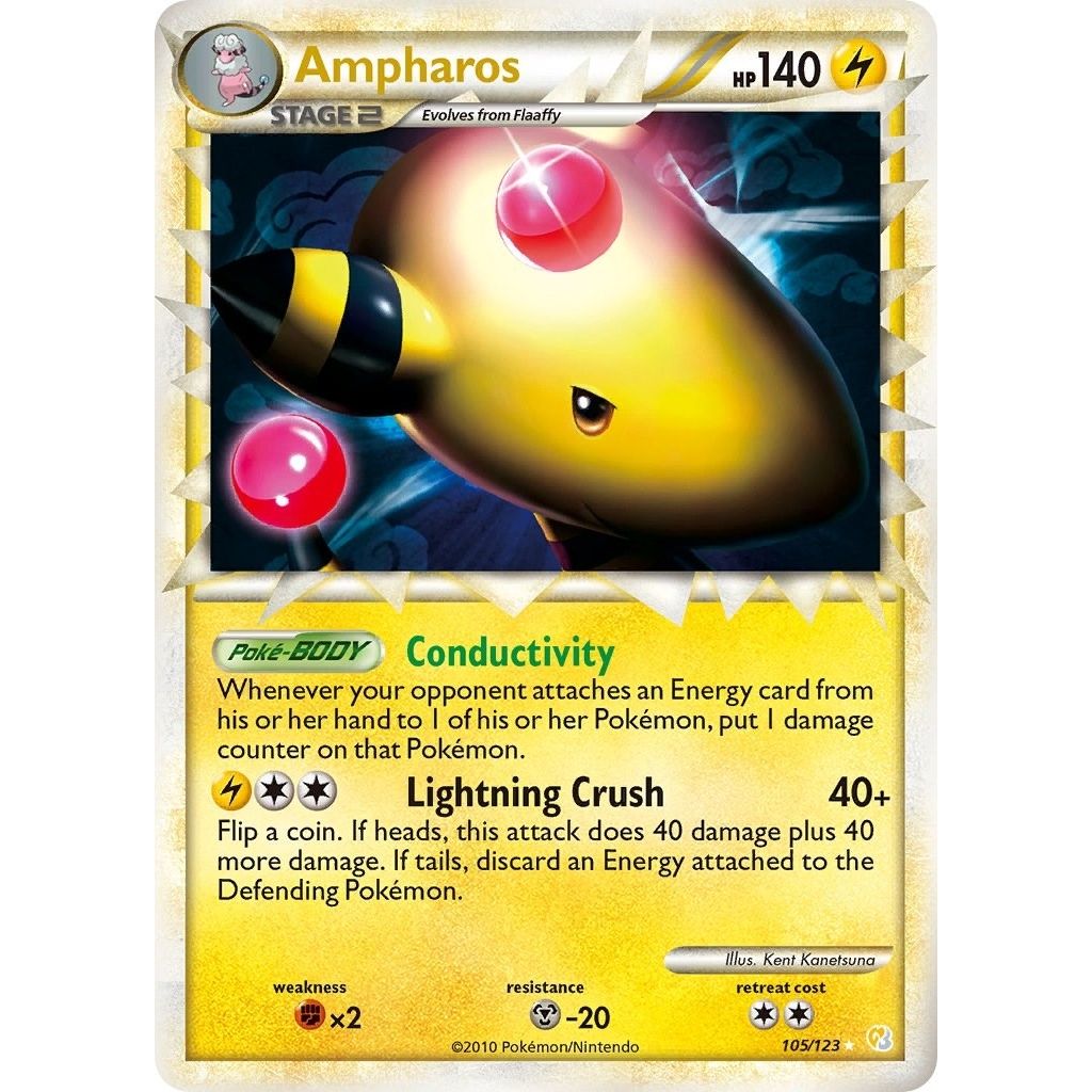 Image for Ampharos (Prime) (105/123) (HeartGold SoulSilver) - Pokemon
