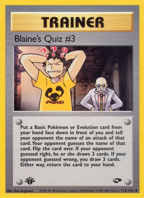 Image for Blaine's Quiz #3 (112/132) (Gym Challenge) - Pokemon