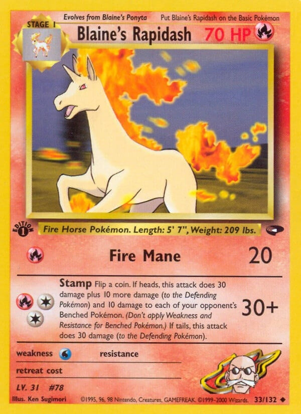 Image for Blaine's Rapidash (033/132) (Gym Challenge) - Pokemon
