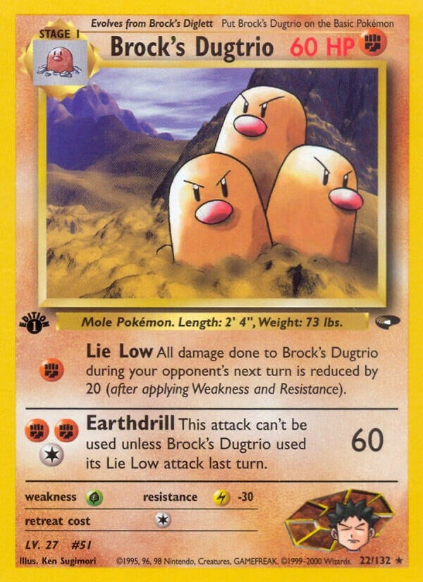 Image for Brock's Dugtrio (022/132) (Gym Challenge) (G2) - Pokemon