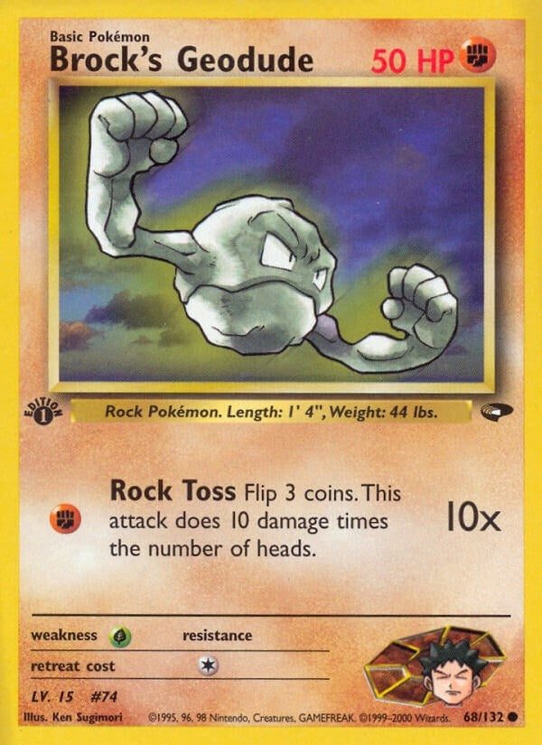 Image for Brock's Geodude (068/132) (Gym Challenge) (G2) - Pokemon