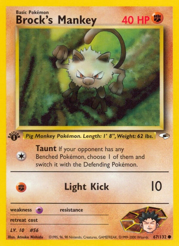 Image for Brock's Mankey (67) (067/132) (Gym Heroes) (G1) - Pokemon