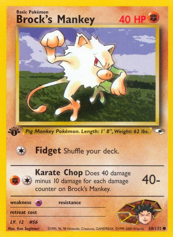 Image for Brock's Mankey (68) (068/132) (Gym Heroes) (G1) - Pokemon