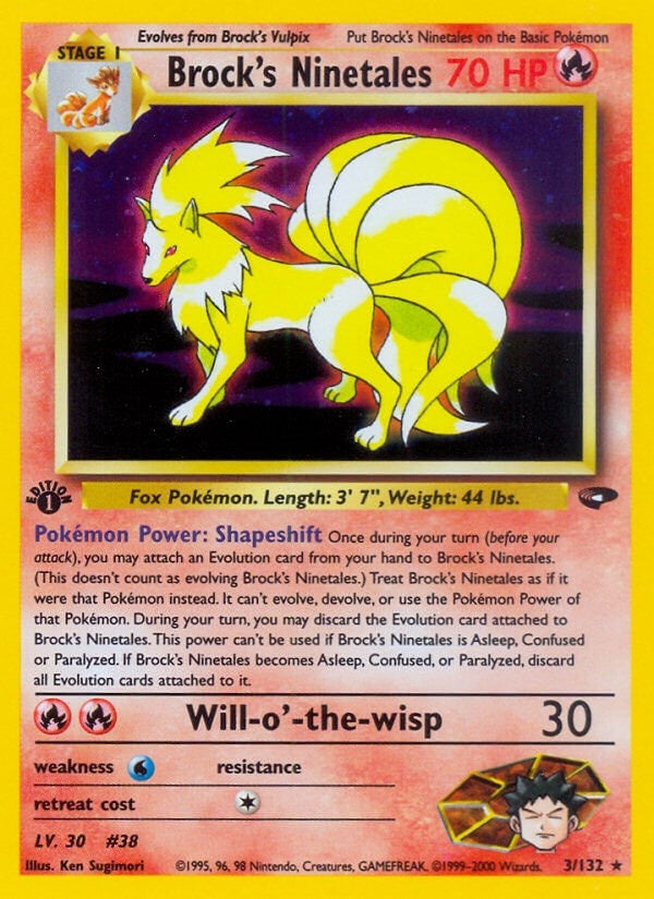 Image for Brock's Ninetales (003/132) (Gym Challenge) (G2) - Pokemon