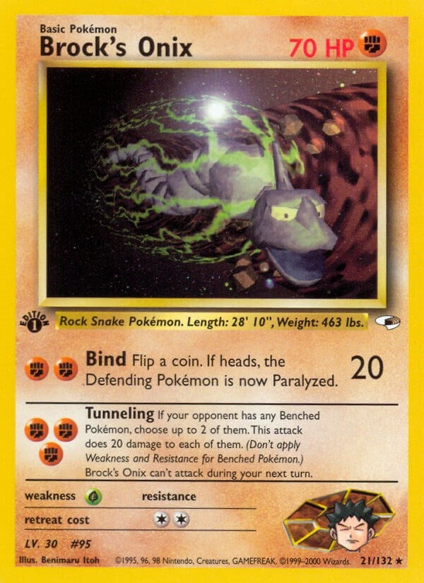 Image for Brock's Onix (21) (021/132) (Gym Heroes) (G1) - Pokemon