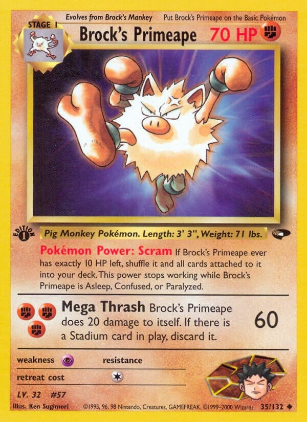 Image for Brock's Primeape (035/132) (Gym Challenge) (G2) - Pokemon