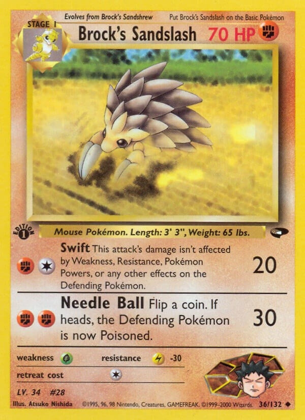 Image for Brock's Sandslash (036/132) (Gym Challenge) (G2) - Pokemon