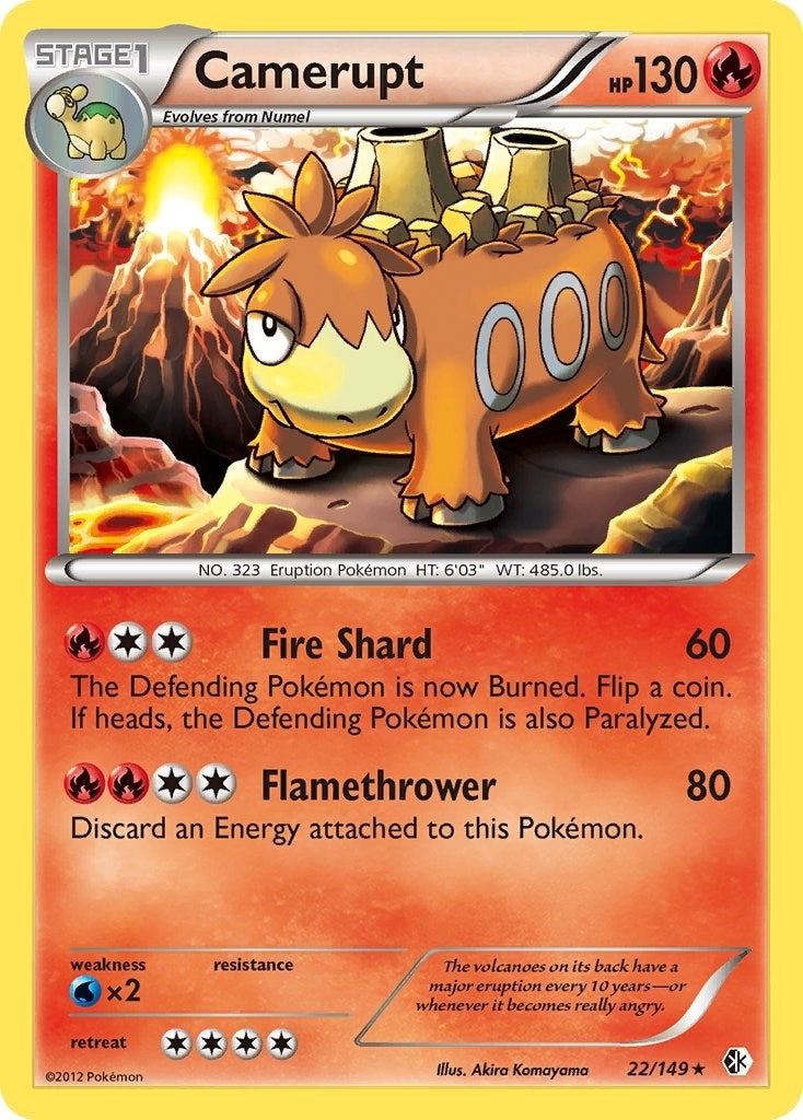 Image for Camerupt (22/149) (Boundaries Crossed) (BCR) - Pokemon