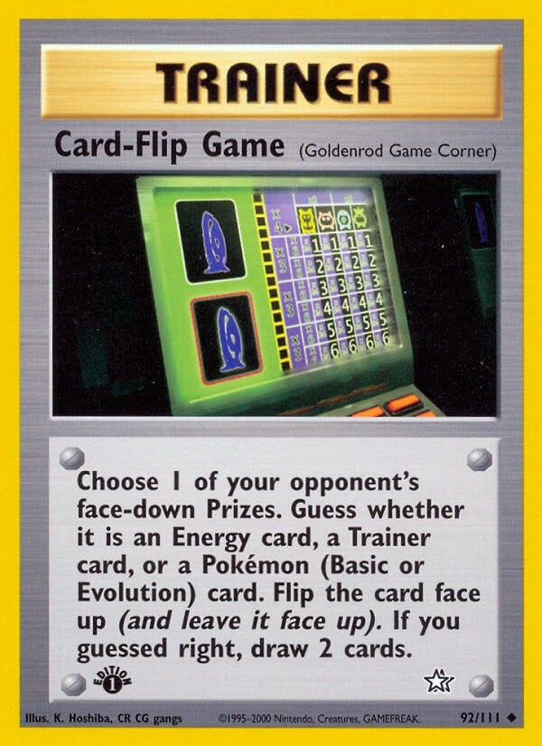 Image for Card-Flip Game (Goldenrod Game Corner) (092/111) (Neo Genesis) (N1) - Pokemon