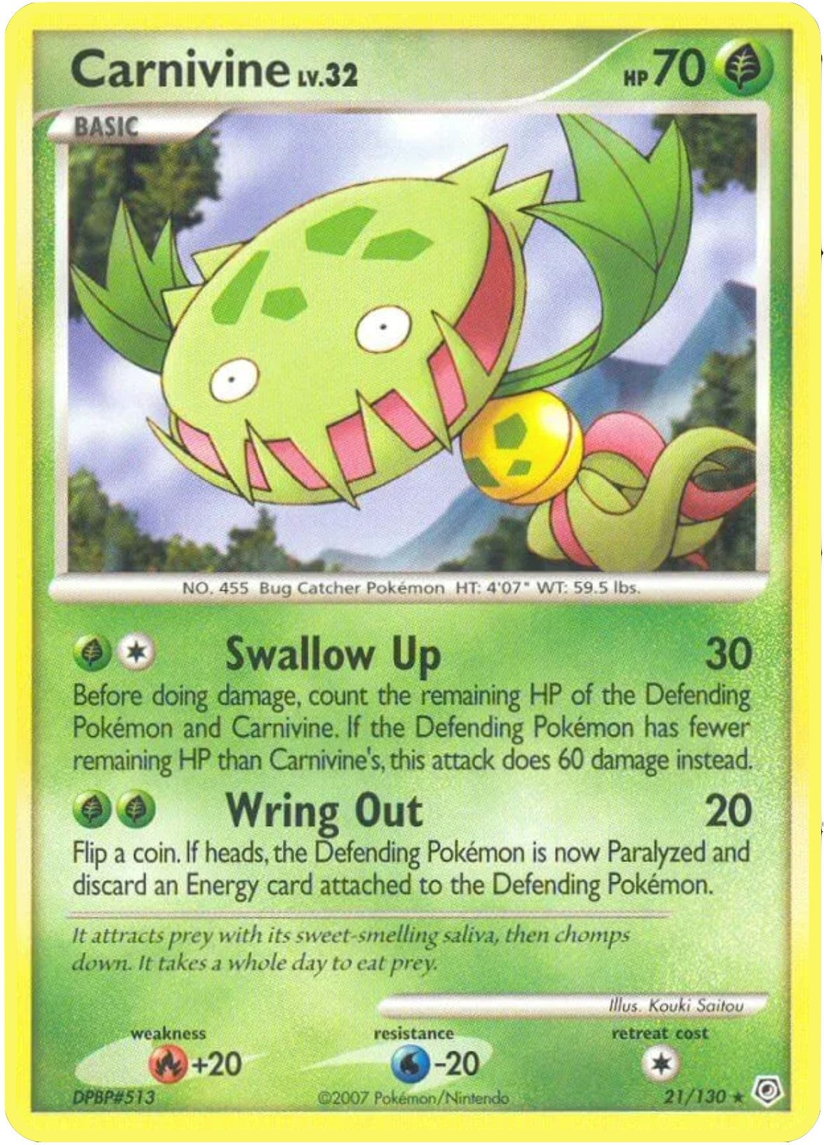 Image for Carnivine (21/130) (Diamond and Pearl) (DP) - Pokemon