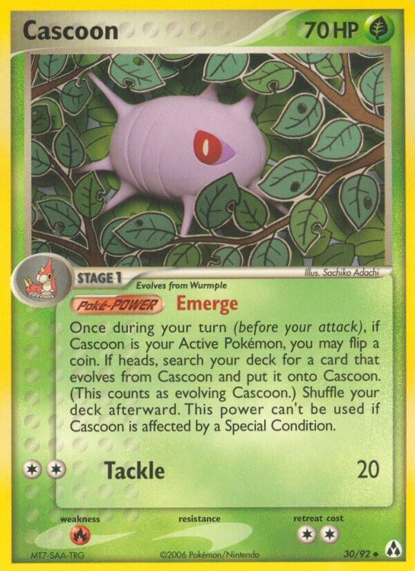 Image for Cascoon (30/92) (EX Legend Maker) (LM) - Pokemon