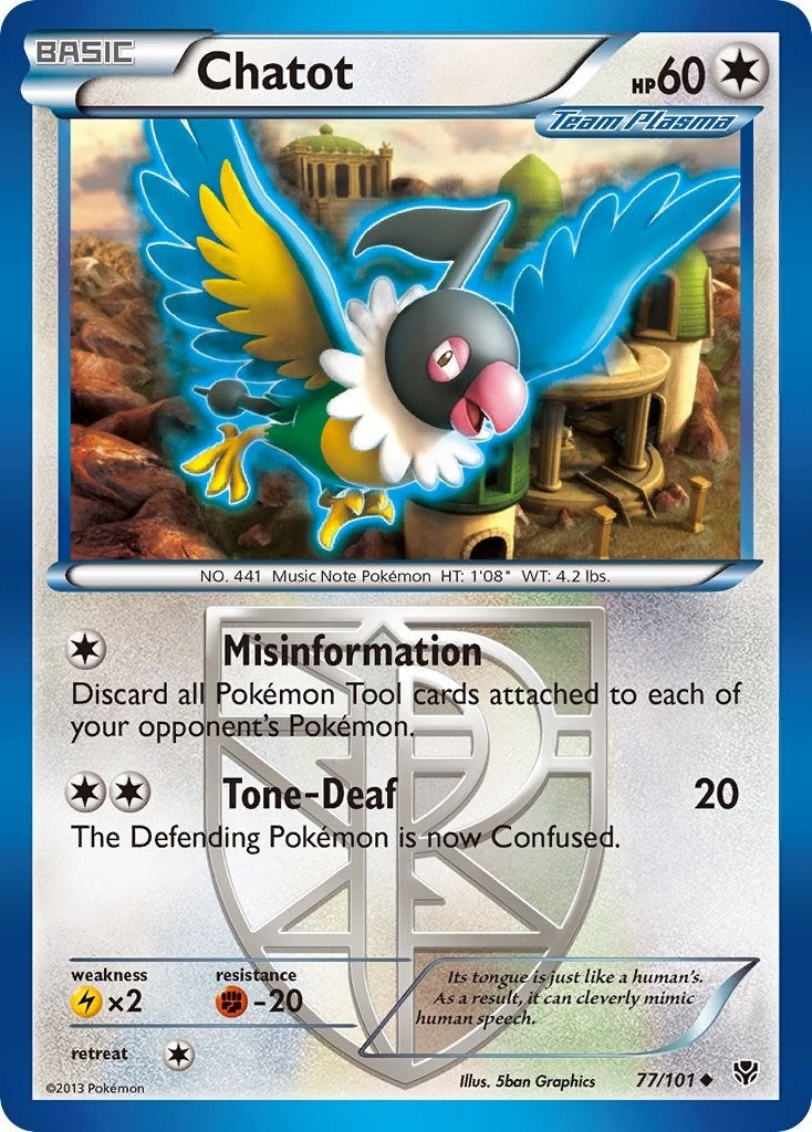 Image for Chatot (Team Plasma) (77/101) (Plasma Blast) (PLB) - Pokemon