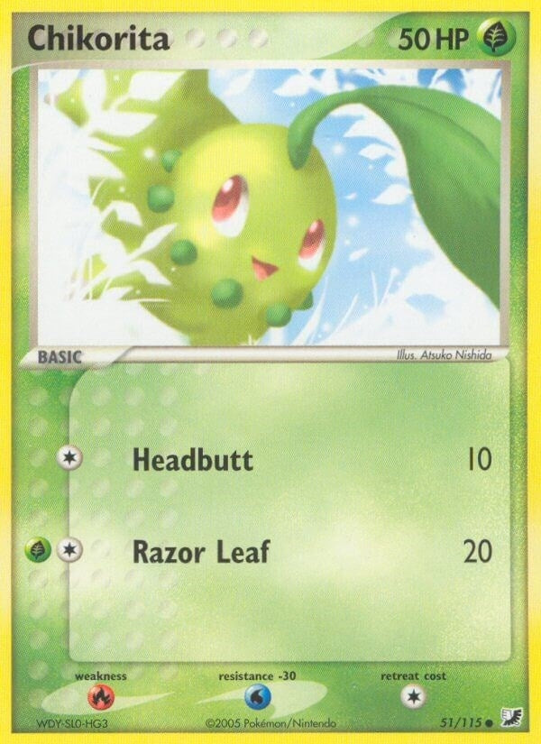 Image for Chikorita (51/115) (EX Unseen Forces) (UF) - Pokemon