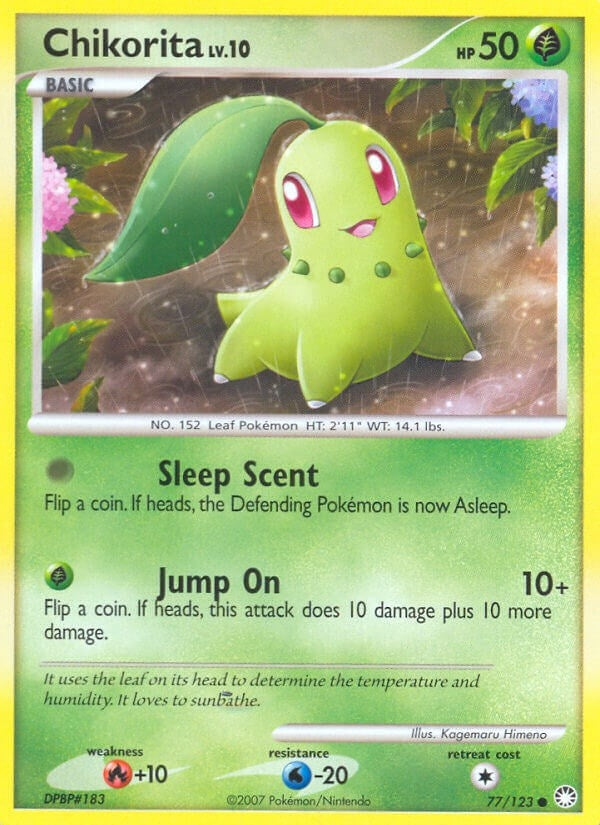 Image for Chikorita (77/123) (Mysterious Treasures) (MT) - Pokemon