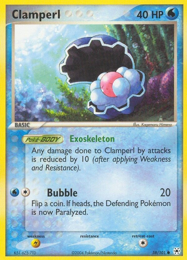 Image for Clamperl (58/101) (EX Hidden Legends) (HL) - Pokemon