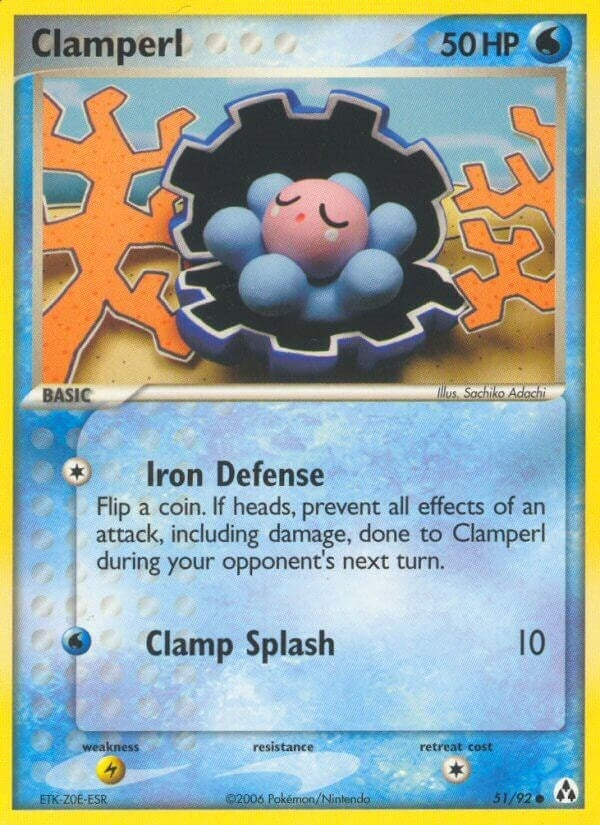 Image for Clamperl (51/92) (EX Legend Maker) (LM) - Pokemon