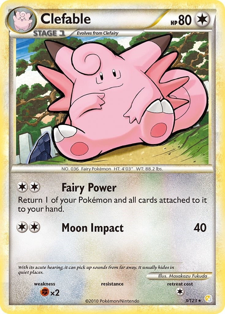 Image for Clefable (3/123) (HeartGold SoulSilver) (HS) - Pokemon
