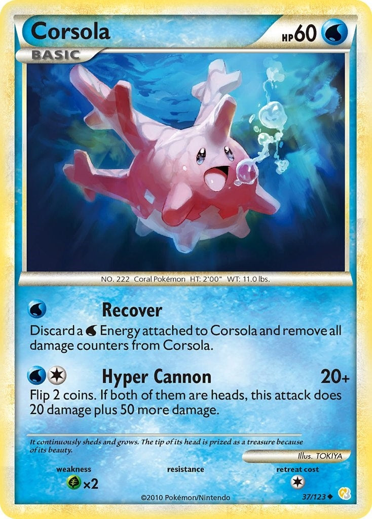 Image for Corsola (37/123) (HeartGold SoulSilver) (HS) - Pokemon