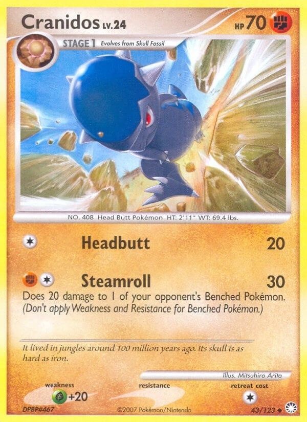 Image for Cranidos (43/123) (Mysterious Treasures) (MT) - Pokemon