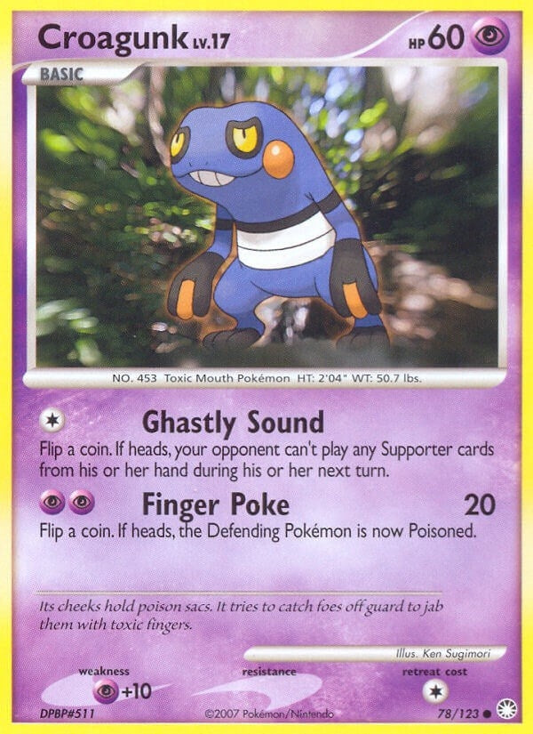 Image for Croagunk (78/123) (Mysterious Treasures) (MT) - Pokemon
