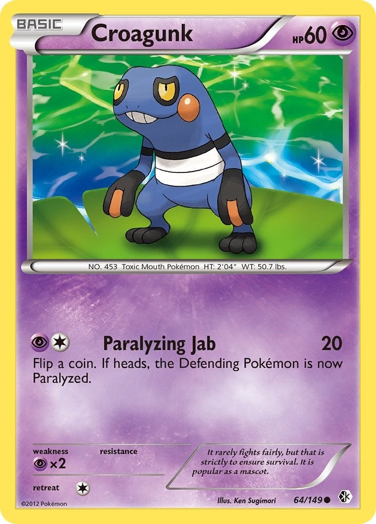 Image for Croagunk (64) (64/149) (Boundaries Crossed) (BCR) - Pokemon