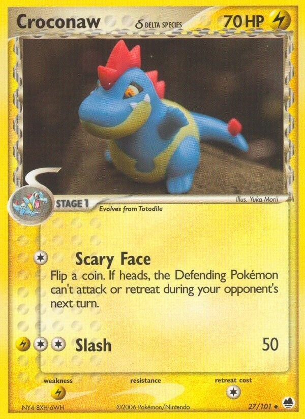 Image for Croconaw (Delta Species) (27/101) (EX Dragon Frontiers) (DF) - Pokemon