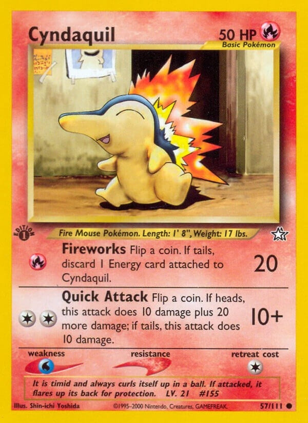 Image for Cyndaquil (57) (057/111) (Neo Genesis) (N1) - Pokemon
