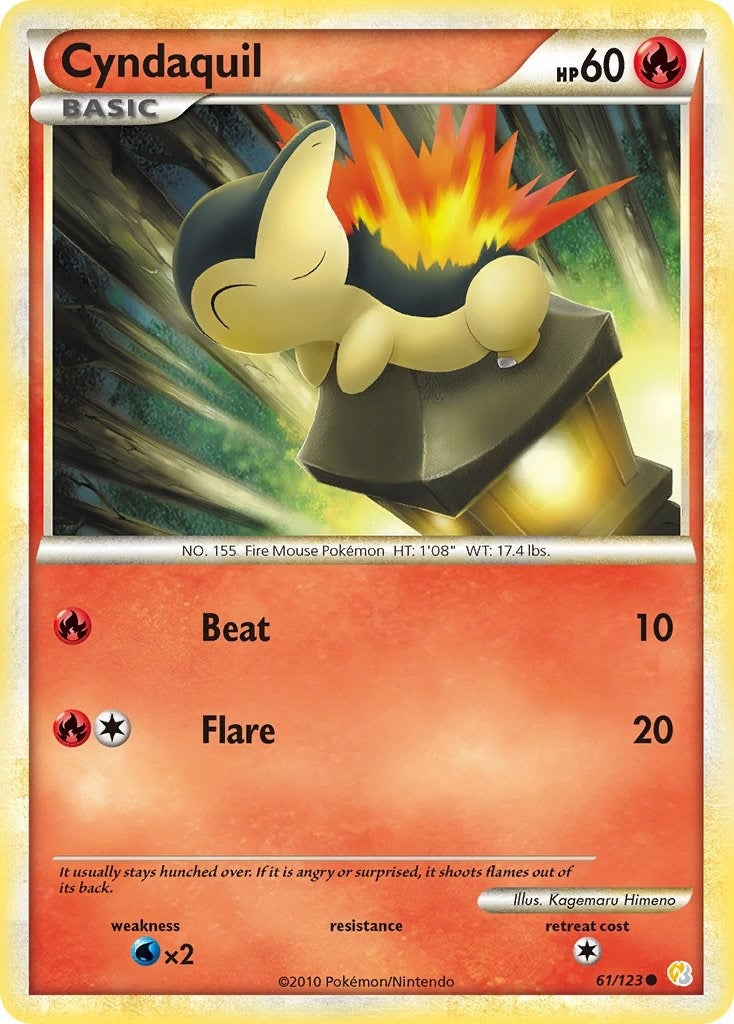 Image for Cyndaquil (61/123) (HeartGold SoulSilver) (HS) - Pokemon