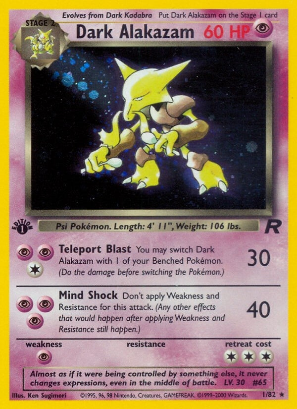 Image for Dark Alakazam (1) (01/82) (Team Rocket) (TR) - Pokemon