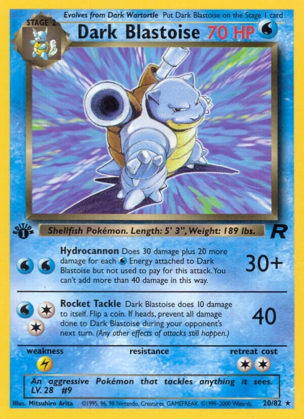 Image for Dark Blastoise (20) (20/82) (Team Rocket) (TR) - Pokemon