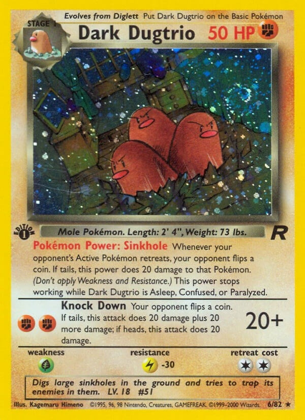 Image for Dark Dugtrio (6) (06/82) (Team Rocket) (TR) - Pokemon
