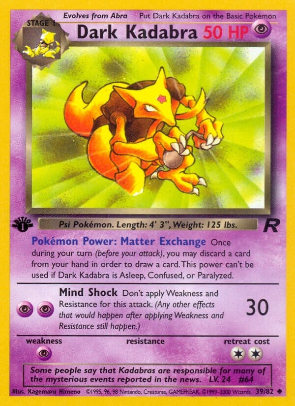 Image for Dark Kadabra (39/82) (Team Rocket) (TR) - Pokemon