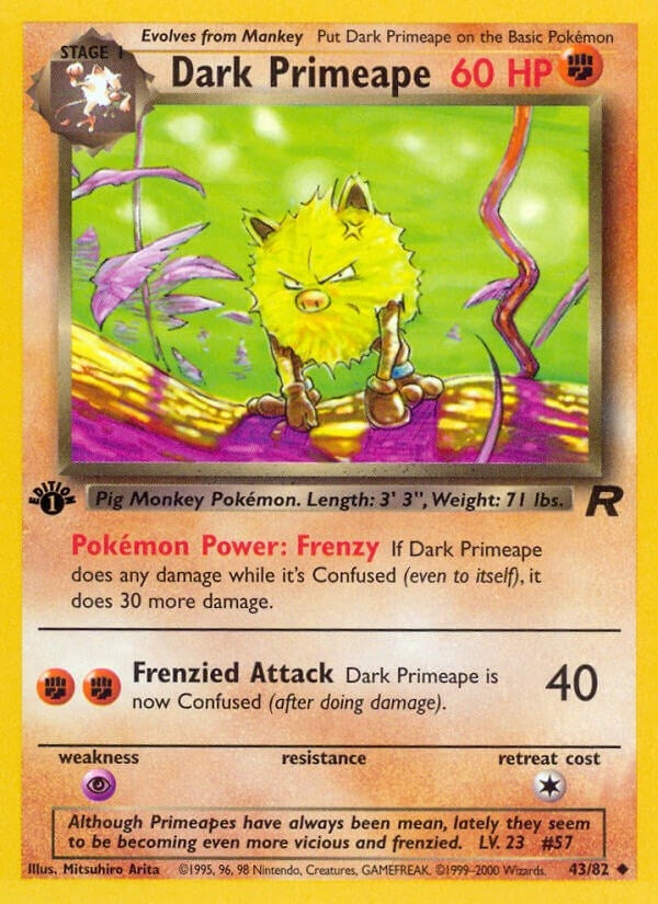 Image for Dark Primeape (43/82) (Team Rocket) (TR) - Pokemon