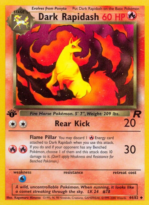 Image for Dark Rapidash (44/82) (Team Rocket) (TR) - Pokemon
