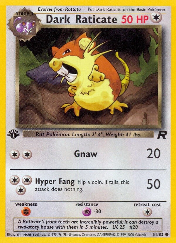 Image for Dark Raticate (51/82) (Team Rocket) (TR) - Pokemon