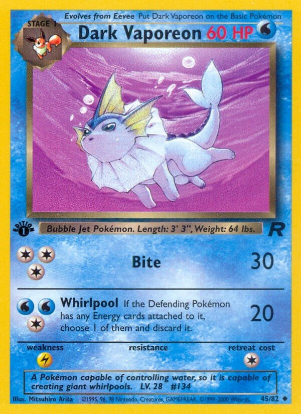 Image for Dark Vaporeon (45/82) (Team Rocket) (TR) - Pokemon