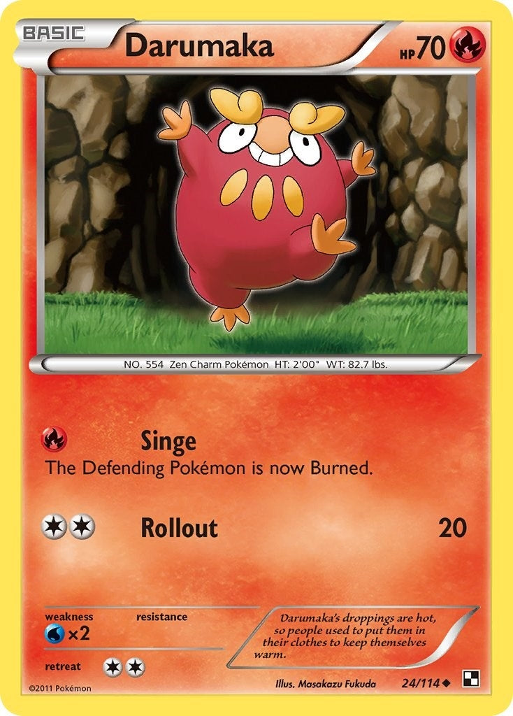 Image for Darumaka (24) (24/114) (Black and White) (BLW) - Pokemon