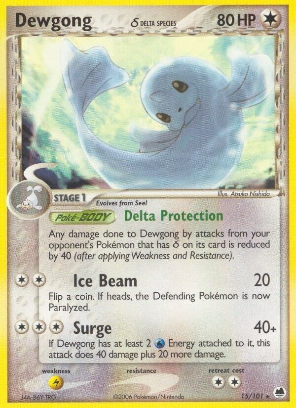 Image for Dewgong (Delta Species) (15/101) (EX Dragon Frontiers) (DF) - Pokemon