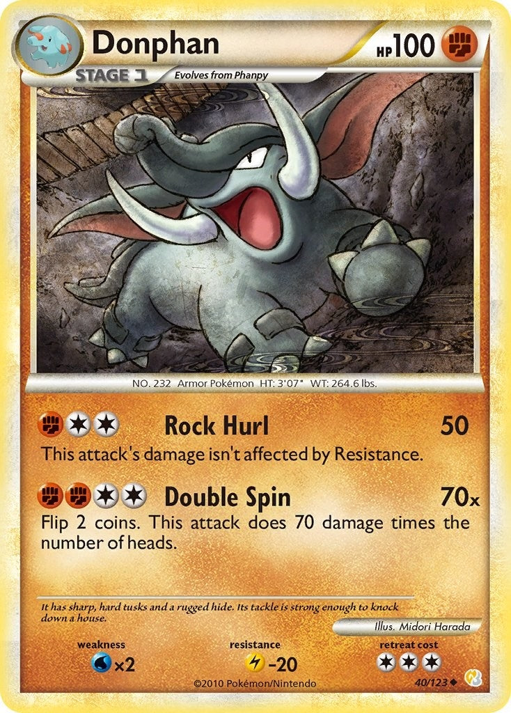 Image for Donphan (40/123) (HeartGold SoulSilver) (HS) - Pokemon