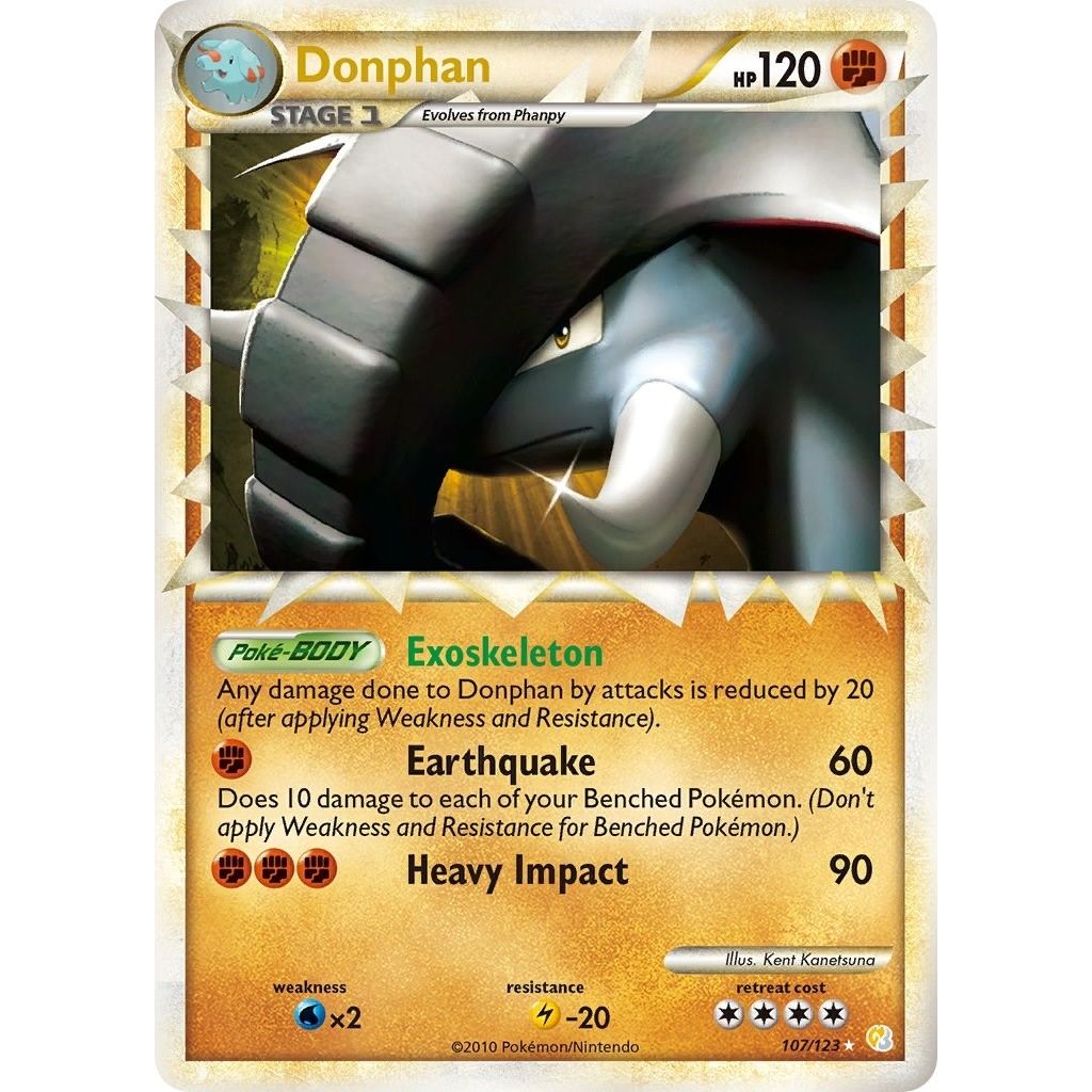 Image for Donphan (Prime) (107/123) (HeartGold SoulSilver) - Pokemon