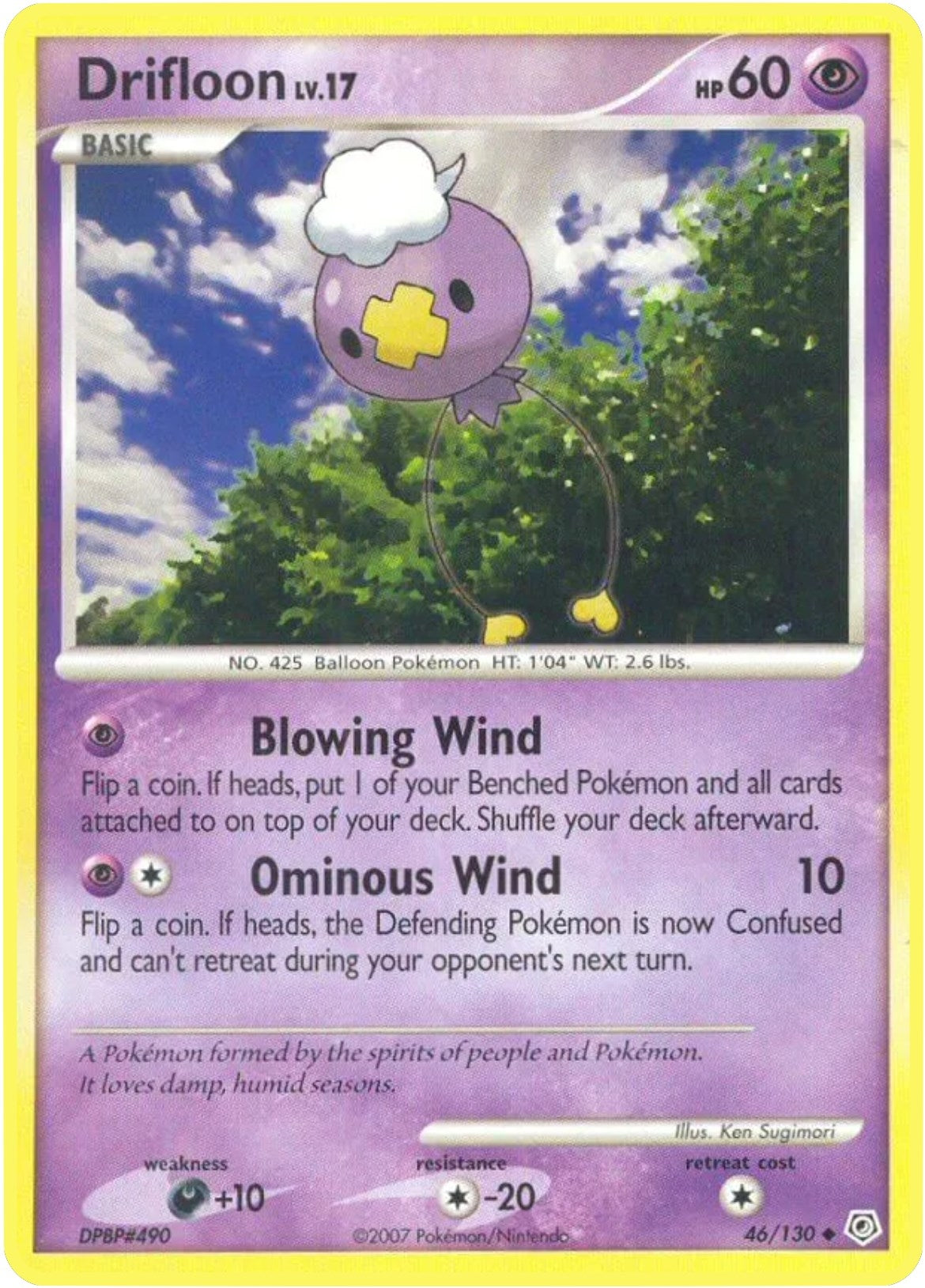 Image for Drifloon (46/130) (Diamond and Pearl) (DP) - Pokemon