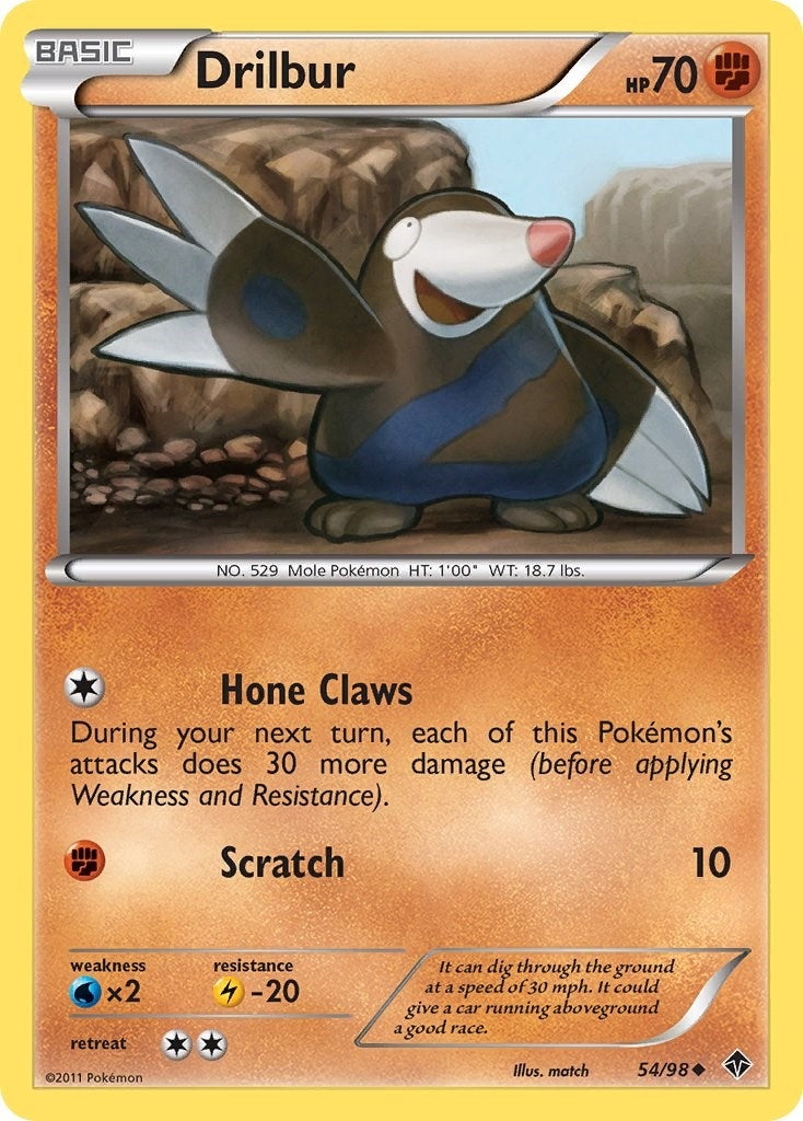 Image for Drilbur (54) (54/98) (Emerging Powers) (EPO) - Pokemon