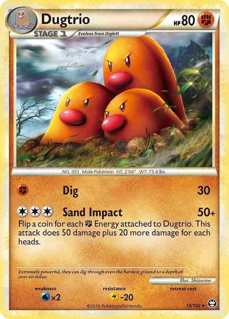 Image for Dugtrio (19/102) (Triumphant) (TM) - Pokemon