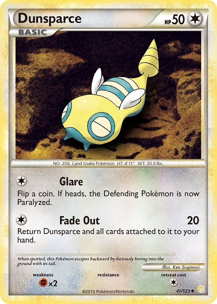 Image for Dunsparce (41/123) (HeartGold SoulSilver) (HS) - Pokemon