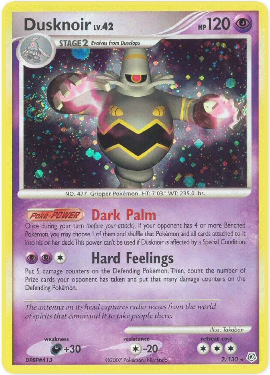 Image for Dusknoir (2/130) (Diamond and Pearl) (DP) - Pokemon