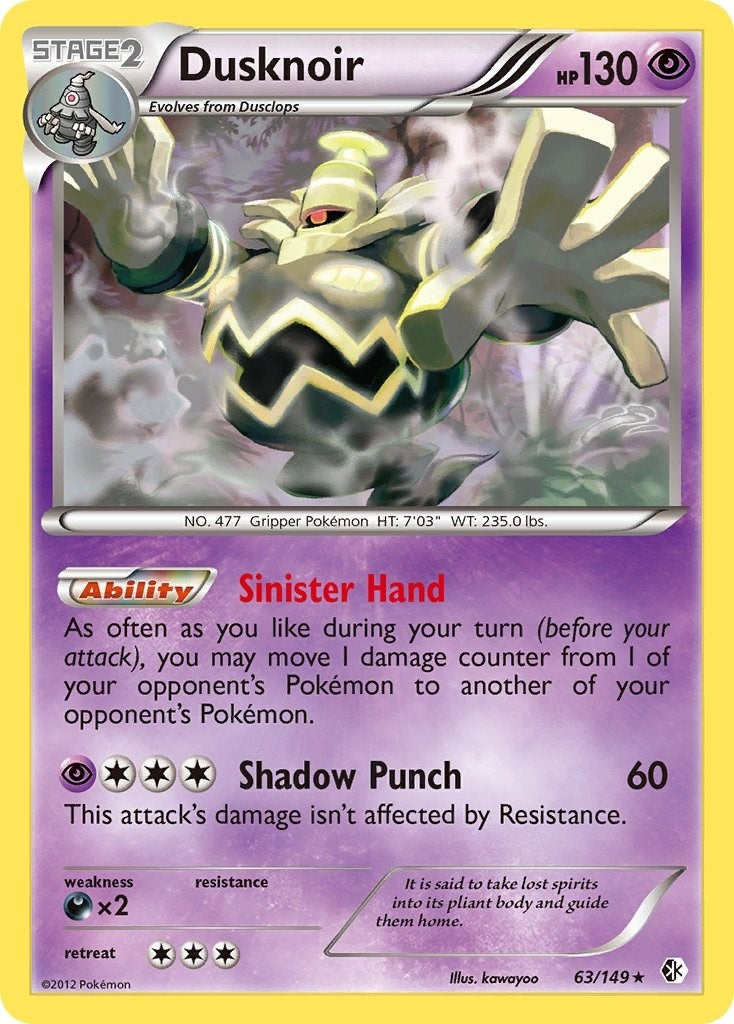 Image for Dusknoir (63/149) (Boundaries Crossed) (BCR) - Pokemon