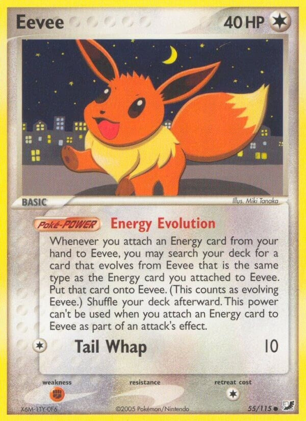 Image for Eevee (55/115) (EX Unseen Forces) (UF) - Pokemon
